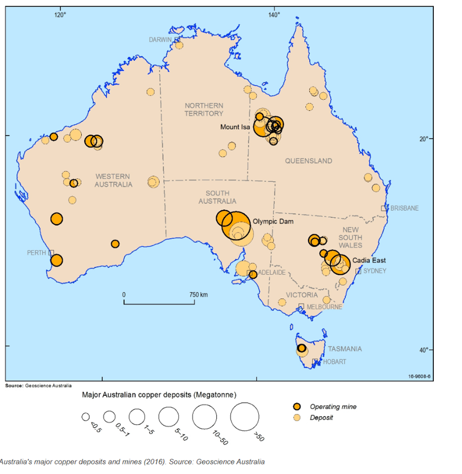 copper mines in australia